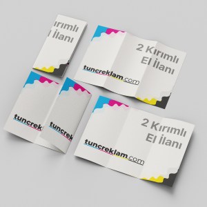 Çift Yön 2 Kırımlı El İlanı / Broşür